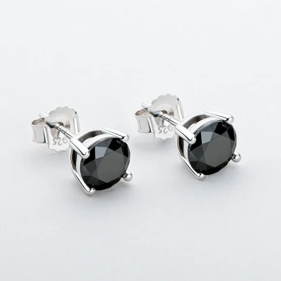 8MM S925 Sterling Silver CZ Stud Earrings for Women/Girl, US19251026